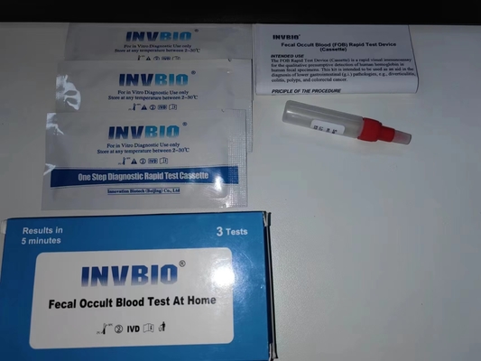 신속한 진단 1pcs 한 단계 대변 잠혈 테스트 키트 가정용 빠른 감지