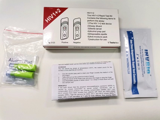 Oem HIV 급검증 키트 전혈 진단 가정용 자기 검사