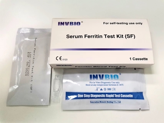 쉬운 1개 단계 혈청 Ferritin 수준 시험 장비 손가락 혈액은 집에서 작동합니다