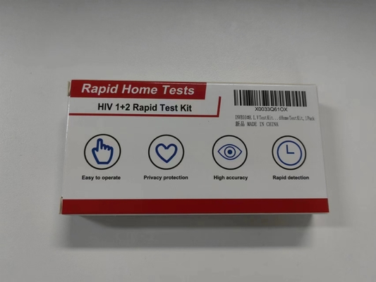 단일 스텝 자기 진단 Hiv 1과 2 시험 키트 편리한 보존혈액 빠른 검출