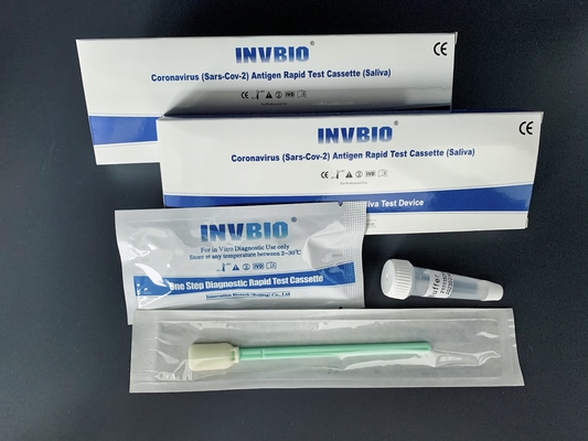 INVBIO 정확도 코로나바이러스 타액 르트크 테스트 5pcs/ 박스 정성 검정
